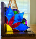 Mandala Stained Glass Bookends