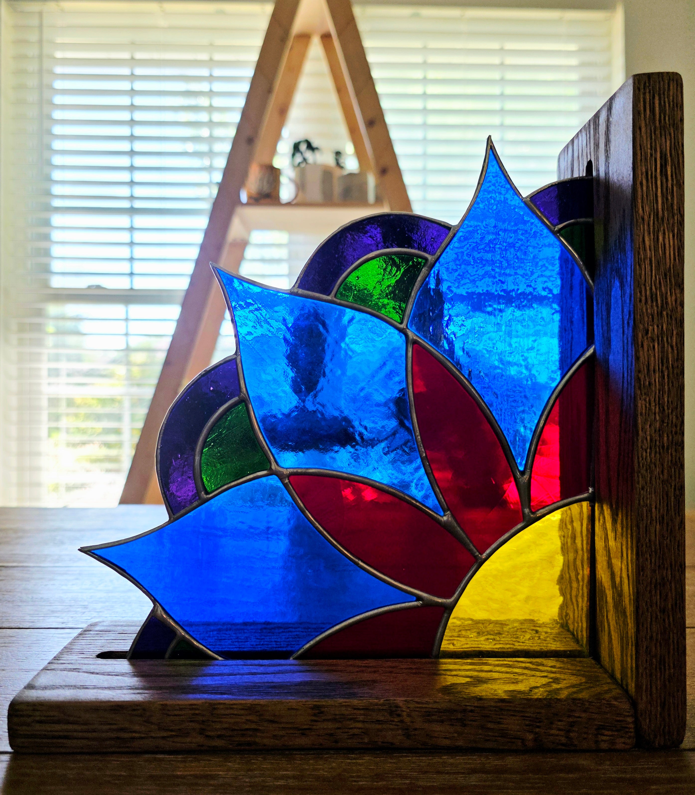 Mandala Stained Glass Bookends