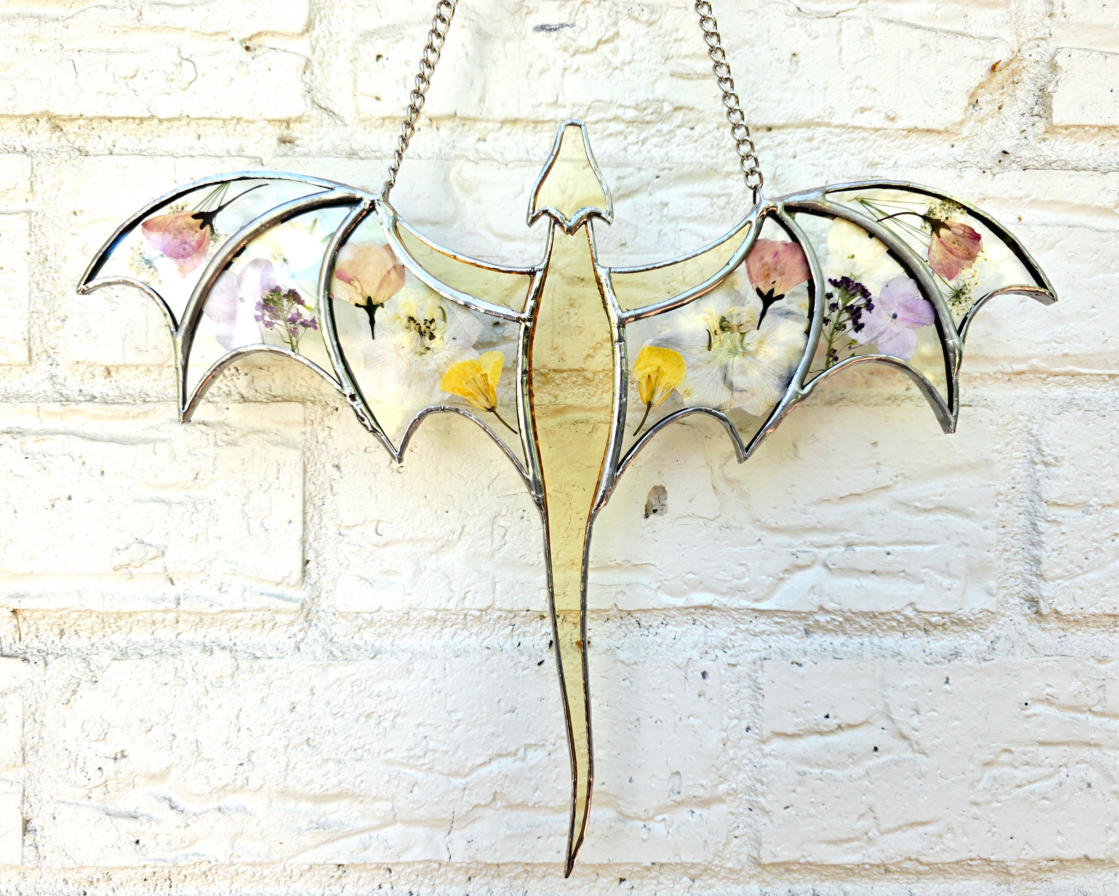 Pressed Flower Dragon - Yellow